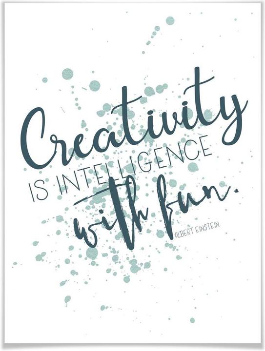 Image du produit Trenddeko La créativité est une intelligence avec le plaisir (24 x 30 cm)