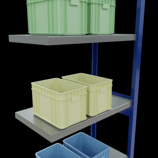Actual product image Schulte Lagertechnik MULTIplus250 boltless add-on bay system with length bolts