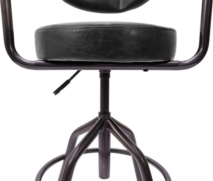 Image du produit Swisshandel24 Tabouret de bar HWC-H10f, chaise de bar, tabouret de comptoir, tabouret pivotant, hauteur réglable