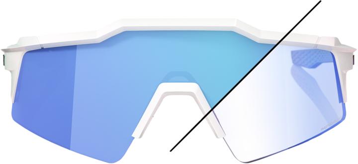 Produktbild 100% SPEEDCRAFT SL LE - Bastille (irisierenden Logos, Perlmuttfarben mit chromfarbenen, Blue Mirror Photochromic)