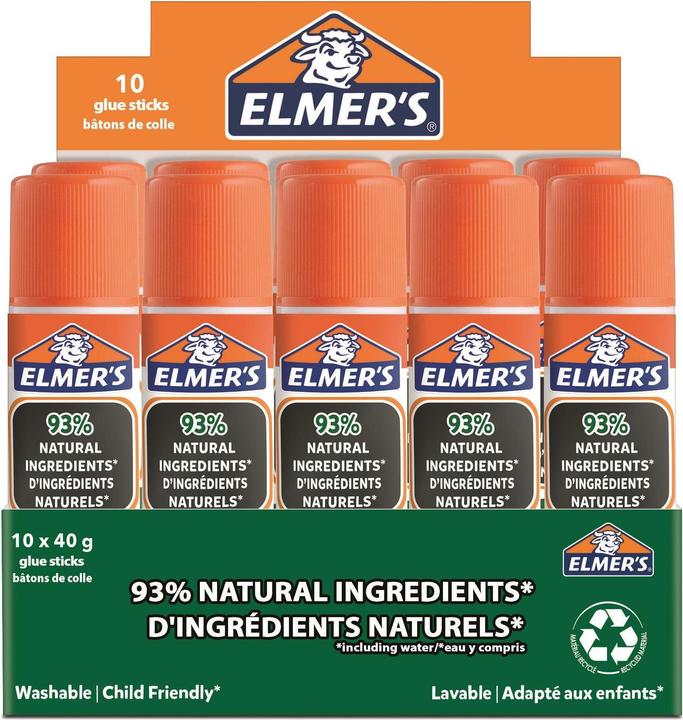 Elmer's Glue stick set Pure Glue 10 pieces, White