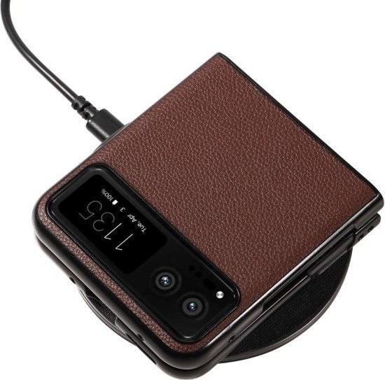 Actual product image MU Classic Litchi Leather Bookcover Series (Motorola Razr 40)