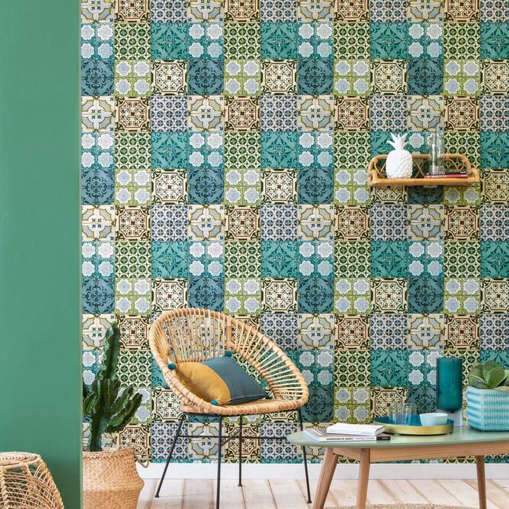 Produktbild A.S. Création Authentic Walls 2 in mediterraner Fliesen Optik (53 x 1000 cm)