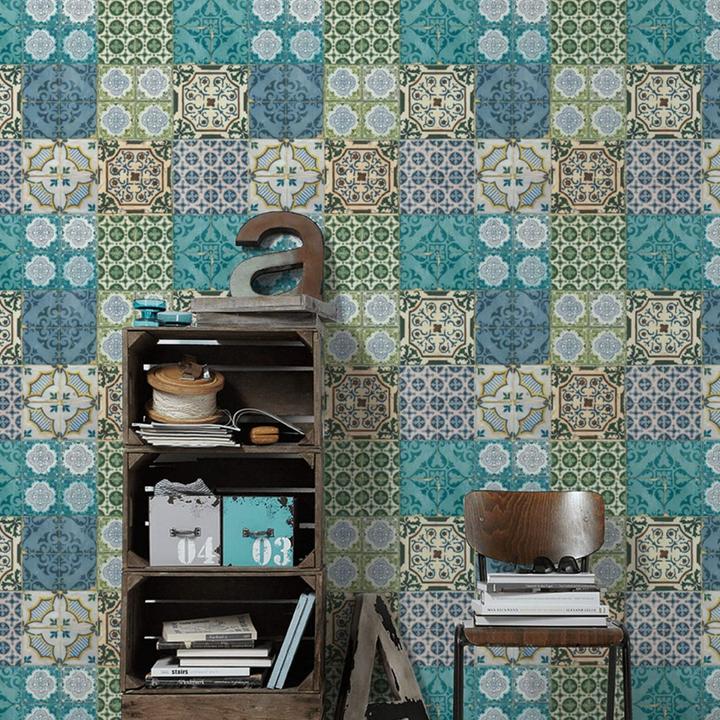 Produktbild A.S. Création Authentic Walls 2 in mediterraner Fliesen Optik (53 x 1000 cm)