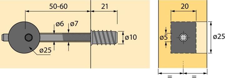 Produktbild Hettich Verbindungsbeschlag VB 25 T (Verbindungsbeschlag, 1 Stk.)