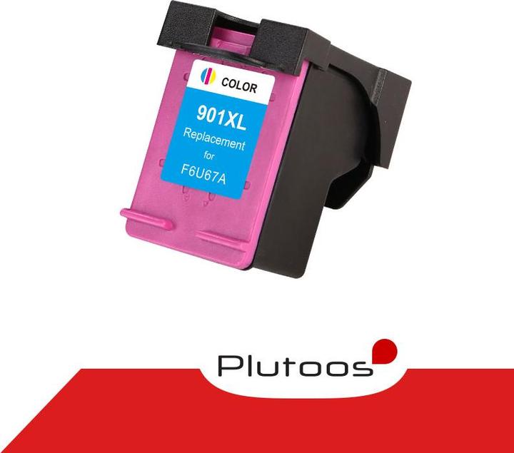 Produktbild Plutoos HP 901 XL Patrone XXL kompatibel, Color CC656AE (CL)