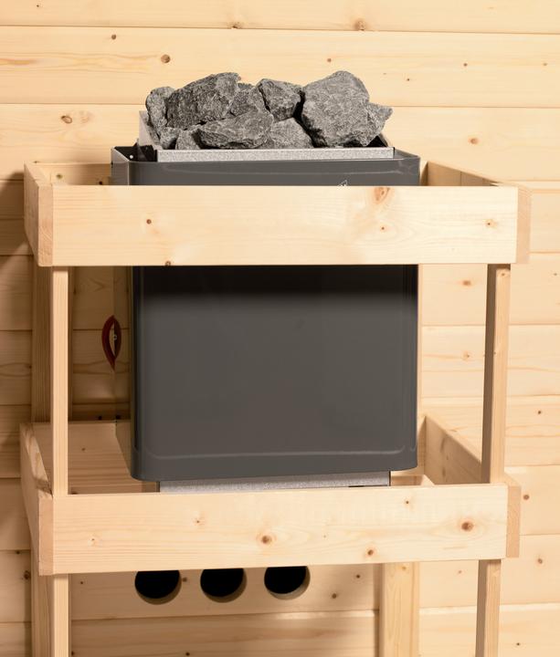 Actual product image Karibu Daria without roof rim (Plug & Play 3,6 KW - Bio external control)