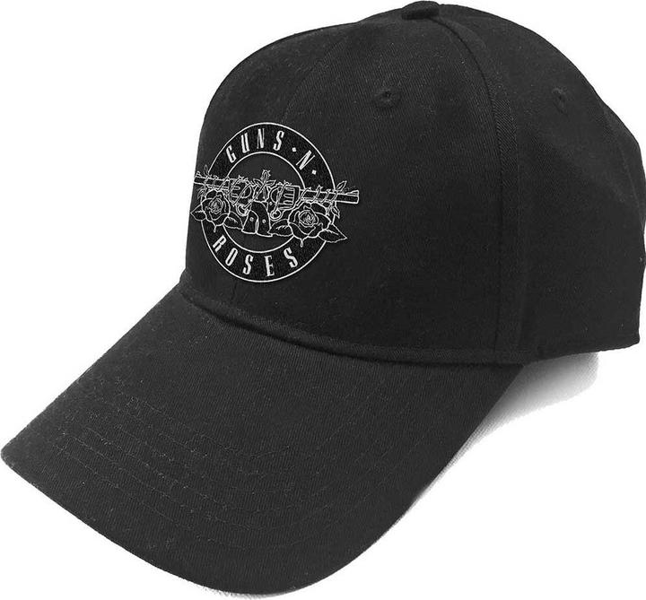 Guns N Roses GunsNRoses White Circle Logo BL B