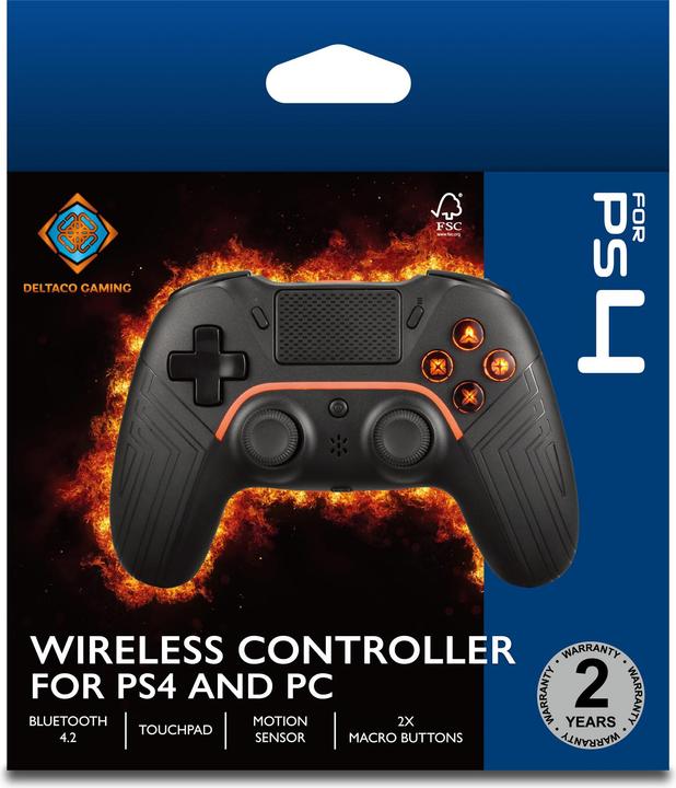 Actual product image Deltaco Gaming Wireless PS4 & PC Controller (PS4, PC, Android)