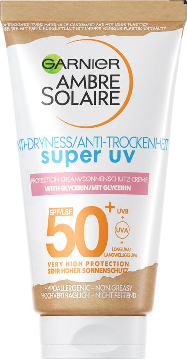 Immagine prodotto Garnier Ambre Solaire Sensitive expert+ Anti-Dryness Super UV (Crema solare, SPF 50+, 50 ml, 70 g)