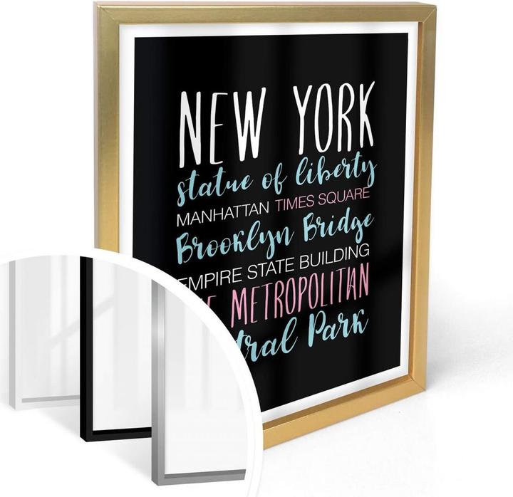 Actual product image Trenddeko New York words (120 x 150 cm)