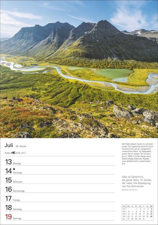 Actual product image Harenberg Berge Wochenplaner 2026 - 53 faszinierende Fotografien (Hardcover, German)