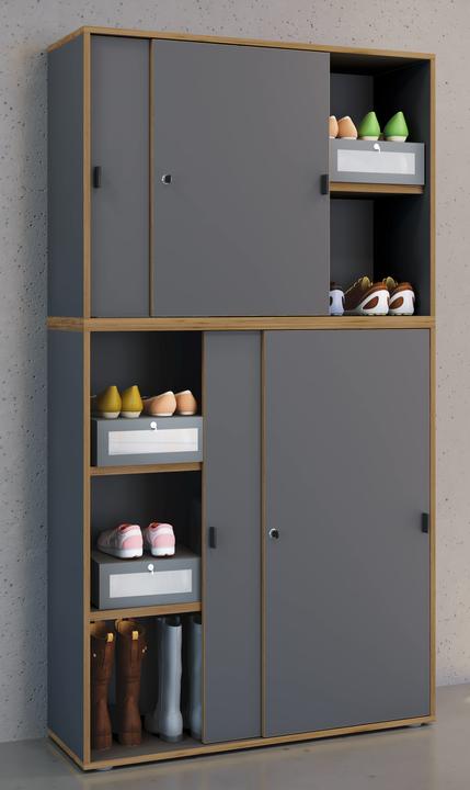 Actual product image VCM Office cupboard Salia sliding doors 5-compartment 100