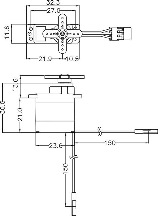 Actual product image Hitec hs-70mg (6v/3kg/0.14s) analog ultra torque feather servo