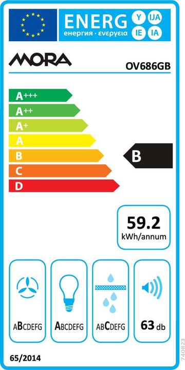 Energie-Label Mora & Memo OV686GB (Wandhaube)