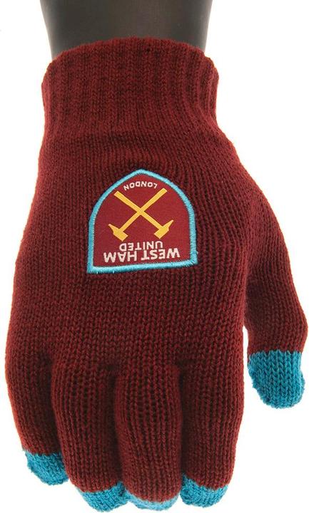 Produktbild West Ham United FC Touchscreen gestrickte Winterhandschuhe (One Size)