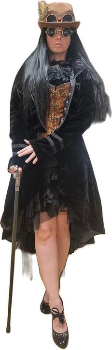 Image du produit Marjo Manteau fantaisie femme, velours avec capuche (M)