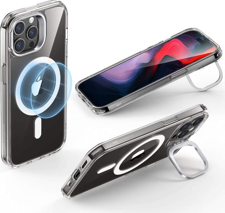 Produktbild ESR Classic Hybrid HaloLock Case mit Stash Stand (Apple iPhone 15 Pro Max)