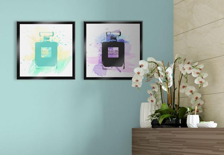 Produktbild Trenddeko Eau de Parfum Aquarell - Grau (50 x 50 cm)