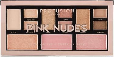 Profusion Cosmetics Mini Artistry 12 Shade Eye & Cheek Palette Pink Nudes (Pink Nudes)