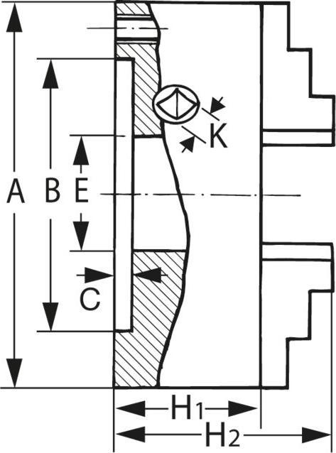 Productafbeelding Röhm Drieklauw draaibankhouder, staal, cilindrische centreerhouder, DIN 702-4, buiten-⌀ A: 100mm