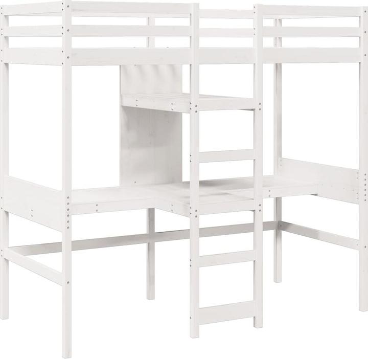 Image du produit VidaXL Lit mezzanine avec bureau & rangements (90 x 200 cm)