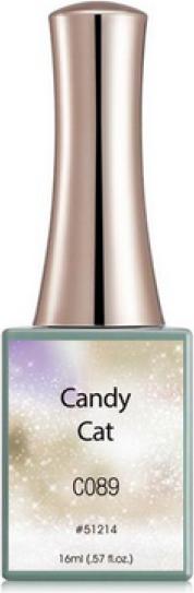 Immagine prodotto Canni Gellacquer Candy Cat C089 UV/LED (Brillantini argentati, Smalto per unghie effetto gel)