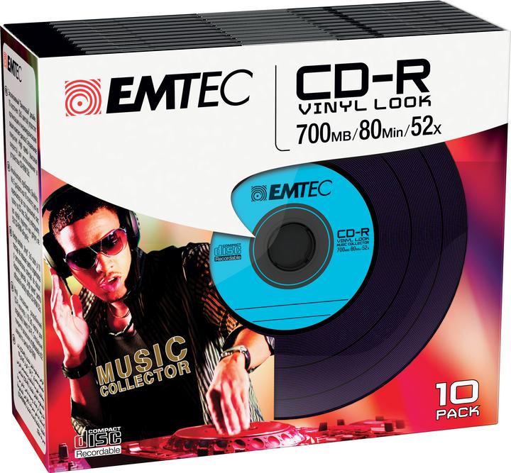 Emtec Vinyl Look - 10 x CD-R - 700 MB (80 Min) 52x (10 x)