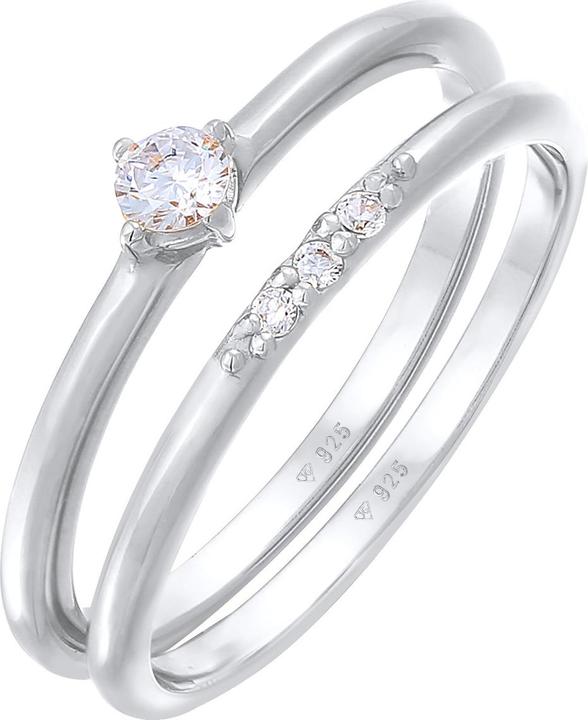 Elli Kristall Ring (54, 925 Silber)