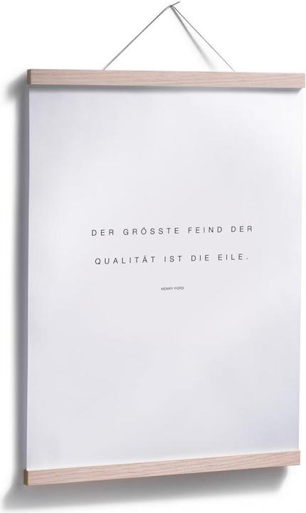 Produktbild Trenddeko Der grösste Feind der Qualität ist die Eile (50 x 60 cm)