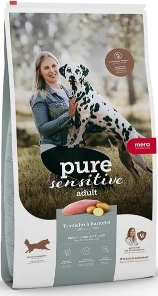 Mera Hundefutter trocken Pure Sensitive fresh meat Adult Truthahn und Kartoffel 4 kg (Adult, 1 Stk., 4000 g)
