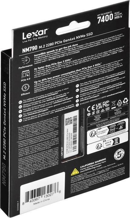 Produktbild Lexar NM790 (512 GB, M.2 2280)