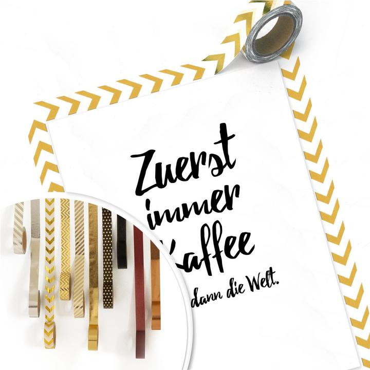 Produktbild Trenddeko Zuerst immer Kaffee und dann die Welt (24 x 30 cm)
