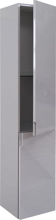 Produktbild Mendler Hängeschrank Midischrank Hochschrank Badezimmer Badmöbel, hochglanz 150x30cm - grau (150 x 30 x 30 cm)