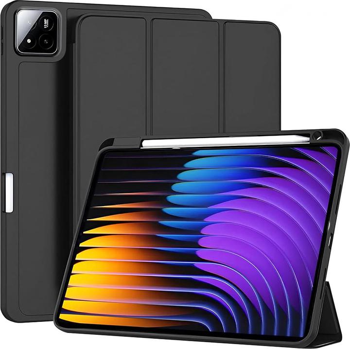 Techsuit - Flex Trifold (with Pencil Holder) - Xiaomi Pad 7 / 7 Pro - Black (Xiaomi Pad 7, Xiaomi Pad 7 Pro)