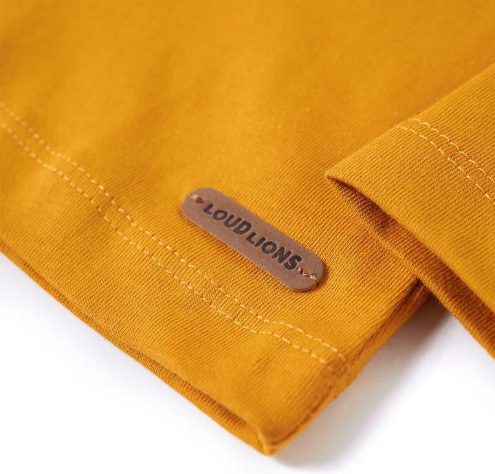 Immagine prodotto VidaXL Camicia da bambino a maniche lunghe ocra 92,Materiale: 100 % cotone,Colore (92)