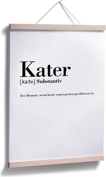 Produktbild Trenddeko Grammatik - Kater (40 x 30 cm)