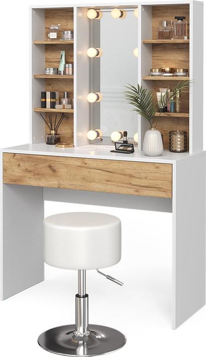 Produktbild Vicco Alexa mit Hocker und Beleuchtung (93 x 40 x 147 cm)