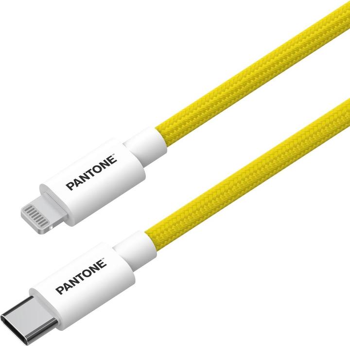 Produktbild Pantone MFi Kabel Lightning - USB-C 1,5m PT-CTL002-5 Gelb 102C (1.50 m, USB 3.2 Gen 1)