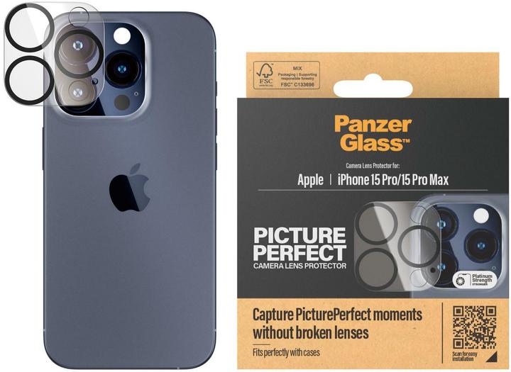 Produktbild PanzerGlass Camera Lens Protector (1 Stück, Apple iPhone 15 Pro Max, Apple iPhone 15 Pro)