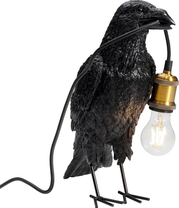 Produktbild Kare Design Tischleuchte Animal Crow Matt Schwarz (E27)