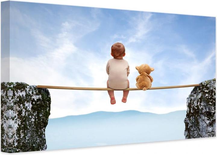 Produktbild Trenddeko Mit Teddy in den Bergen (30 x 20 cm)