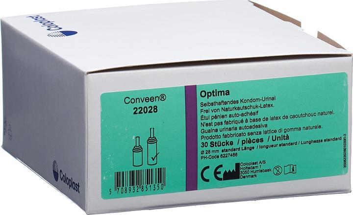 Actual product image Conveen Optima Standard Condom Urinal 28mm/8cm (30 pcs) (30 x, Regular)