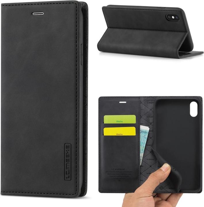 Produktbild Cover-Discount iPhone Xs / X - Stand Flip Case Hülle schwarz (Apple iPhone XS)