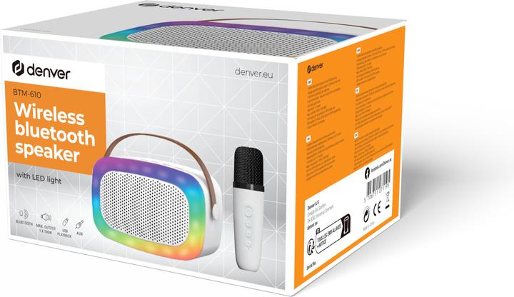 Produktbild Denver BTM-610 BT Lautsprecher m. LED+Mikro (3 h, Batteriebetrieb)