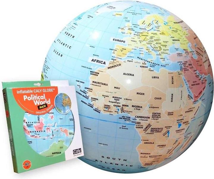 Caly Inflatable globe-ball "World", 42 cm (42 cm)