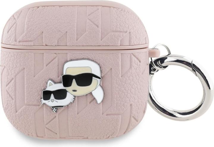 Karl Lagerfeld Monogram Karl & Choupette Head Case for AirPods 4 - Pink (Headphone bag)