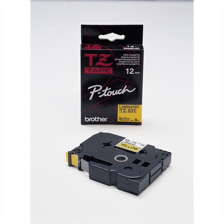 Actual product image Brother Tze-631 (1.20 cm, Yellow, Black)