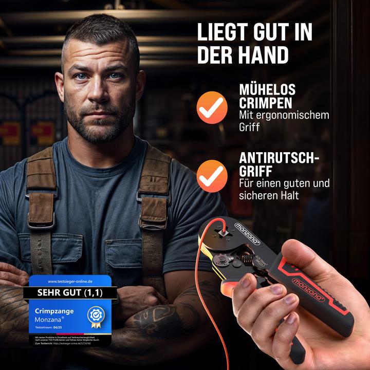 Produktbild Monzana Crimpzange + Aderendhülsen Set (55 mm)