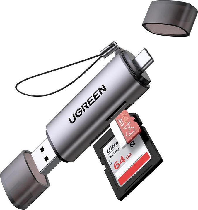 Produktbild Ugreen USB-C und USB-A — TF SD 3.0 (USB-C)